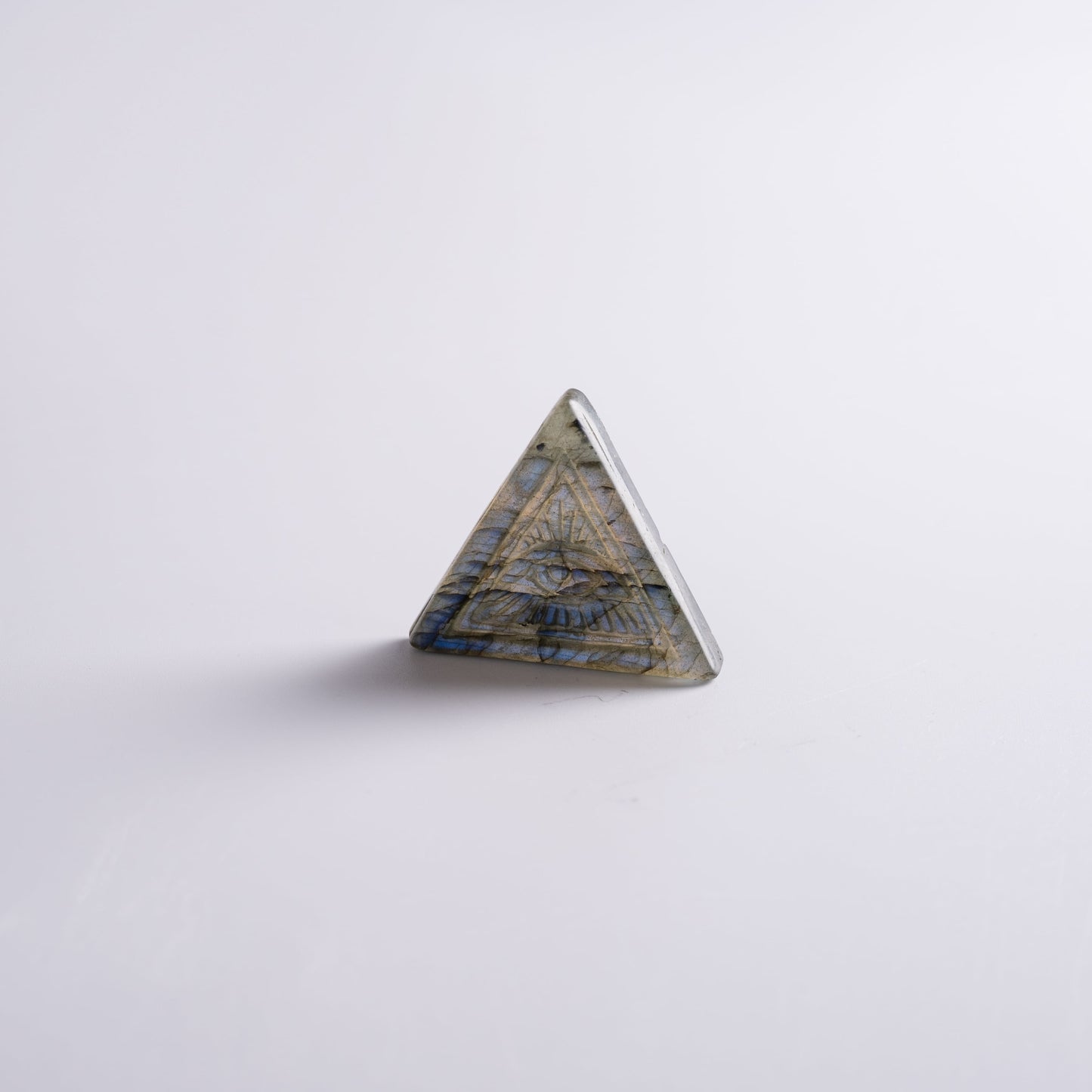 Original Eye of Horus artwork displayed on altar for spiritual protection and energy clearing.