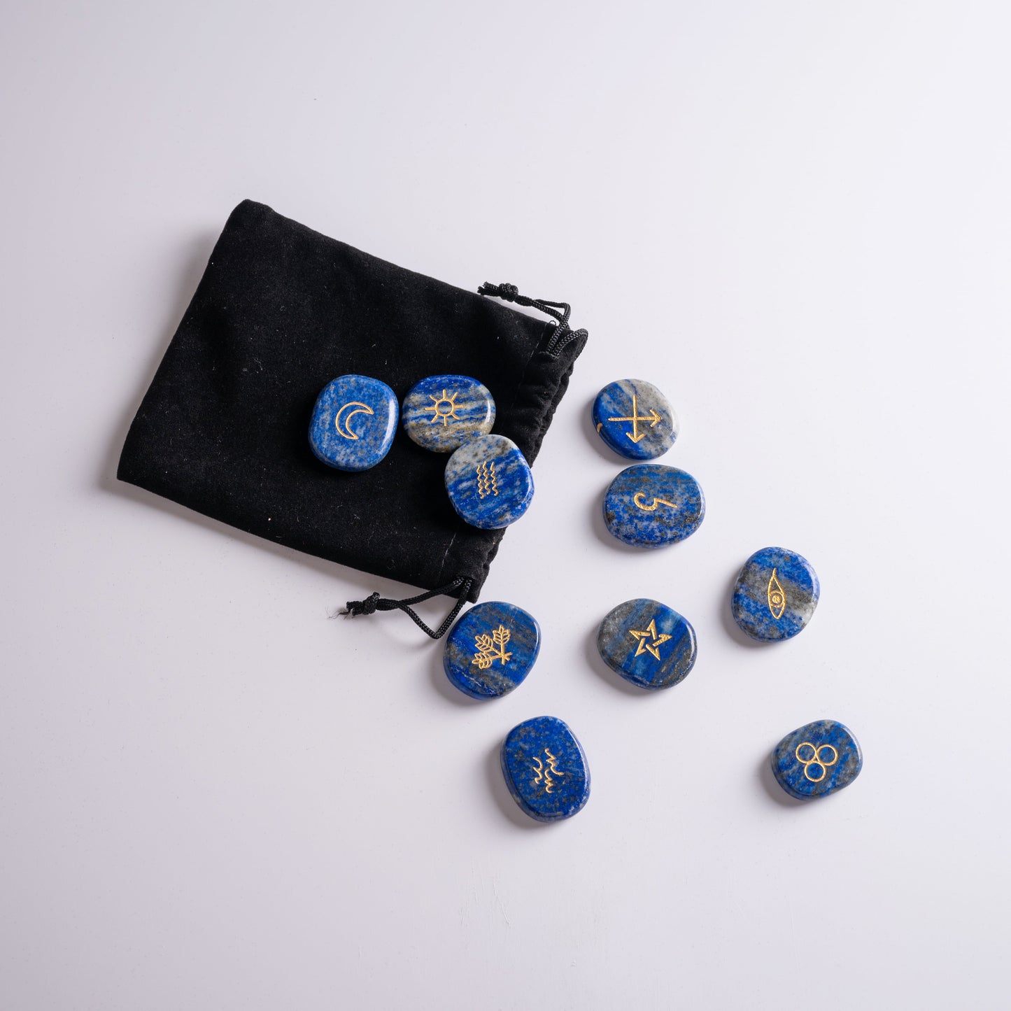 Rune with runes held in hand, channeling divine energy for success.