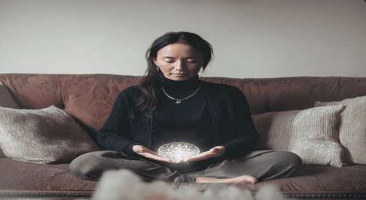 A collection of spiritual tools including crystal grids, sun catchers, and runes, designed to charge and amplify love energy for manifestation.