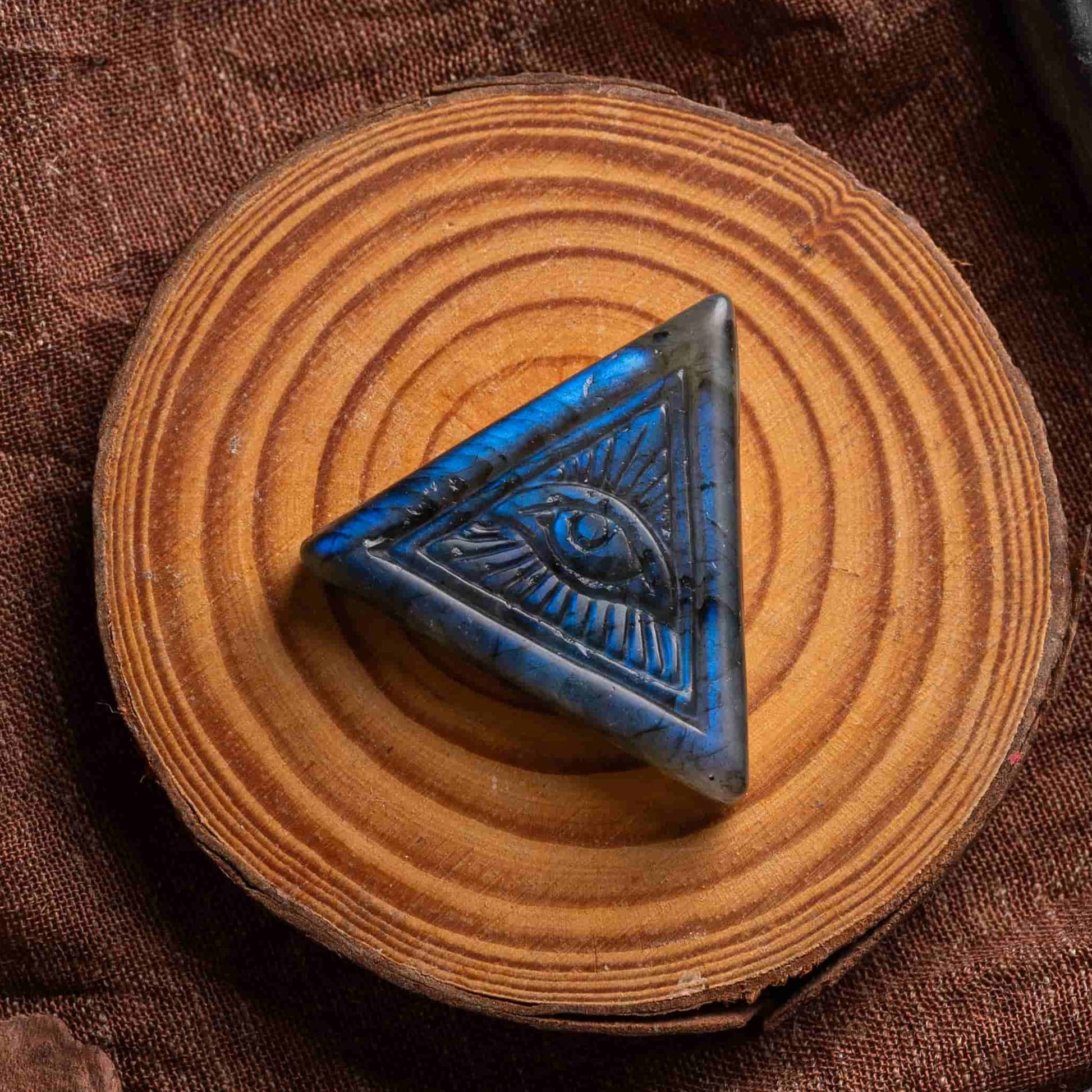 Mystic quartz Eye of Horus amulet made from moonstone and high-quality quartz.