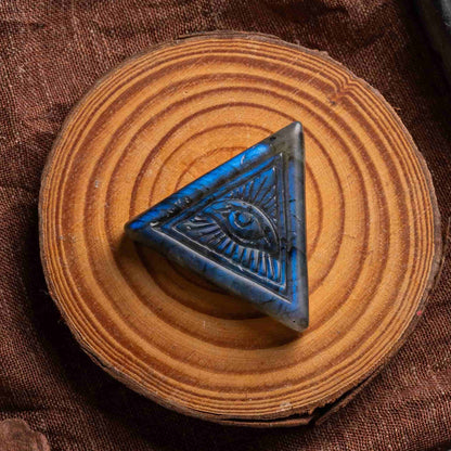 Mystic quartz Eye of Horus amulet made from moonstone and high-quality quartz.