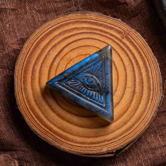 Mystic quartz Eye of Horus amulet made from moonstone and high-quality quartz.